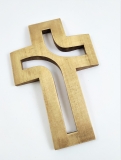 Kříž dřevěný větší světlejší moderní