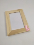 Fotorámeček 13 x 18 cm dřevěný "Nožičky" růžový