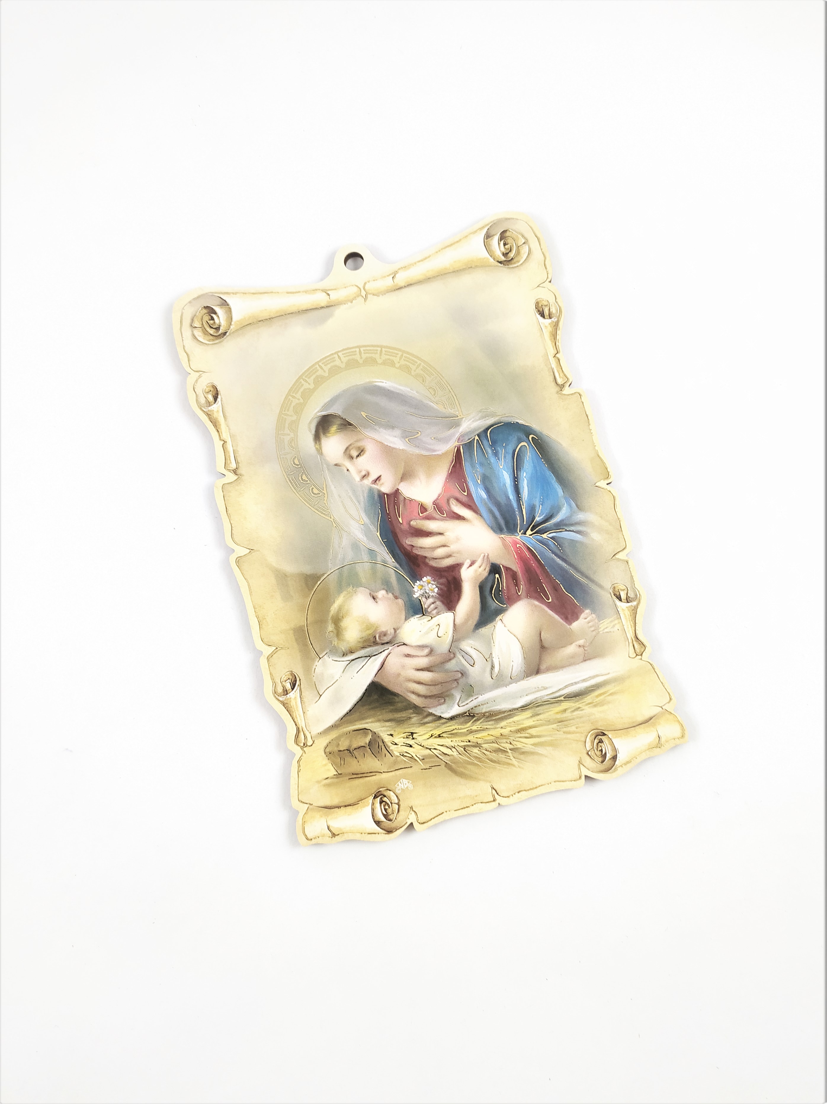 Obrázek na zeď - Panna Maria s dítětem x 14cm