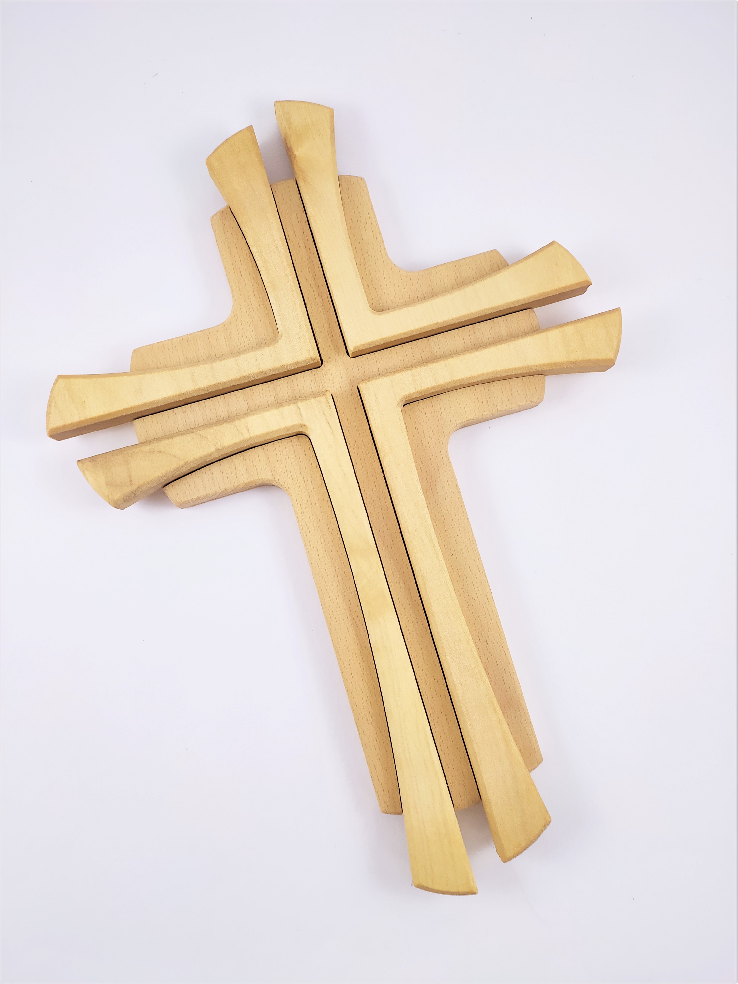 Dřevěný kříž skládaný  34 x 25 cm
