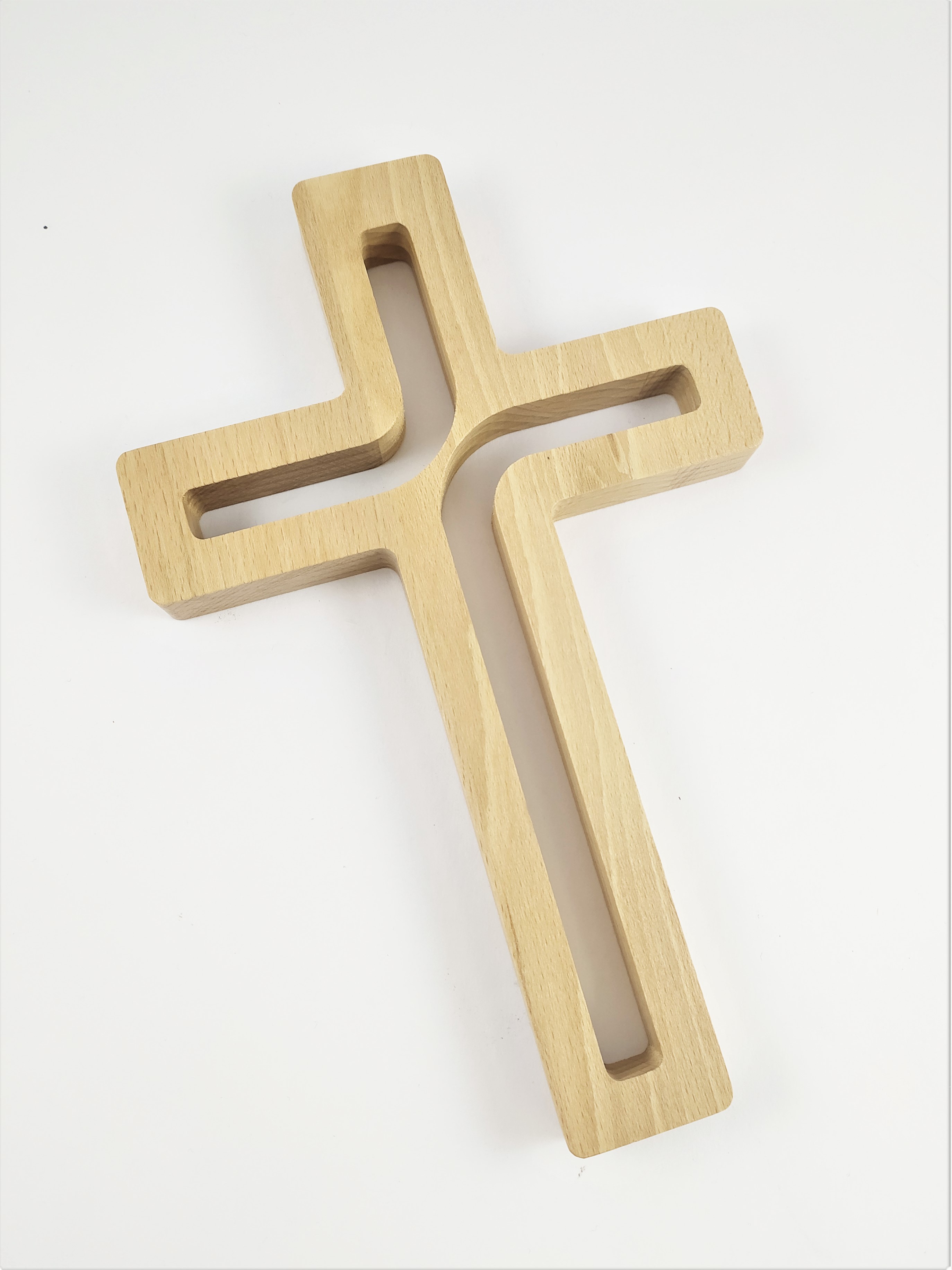 Kříž světlý, moderní design 15,5 x 24,5 cm