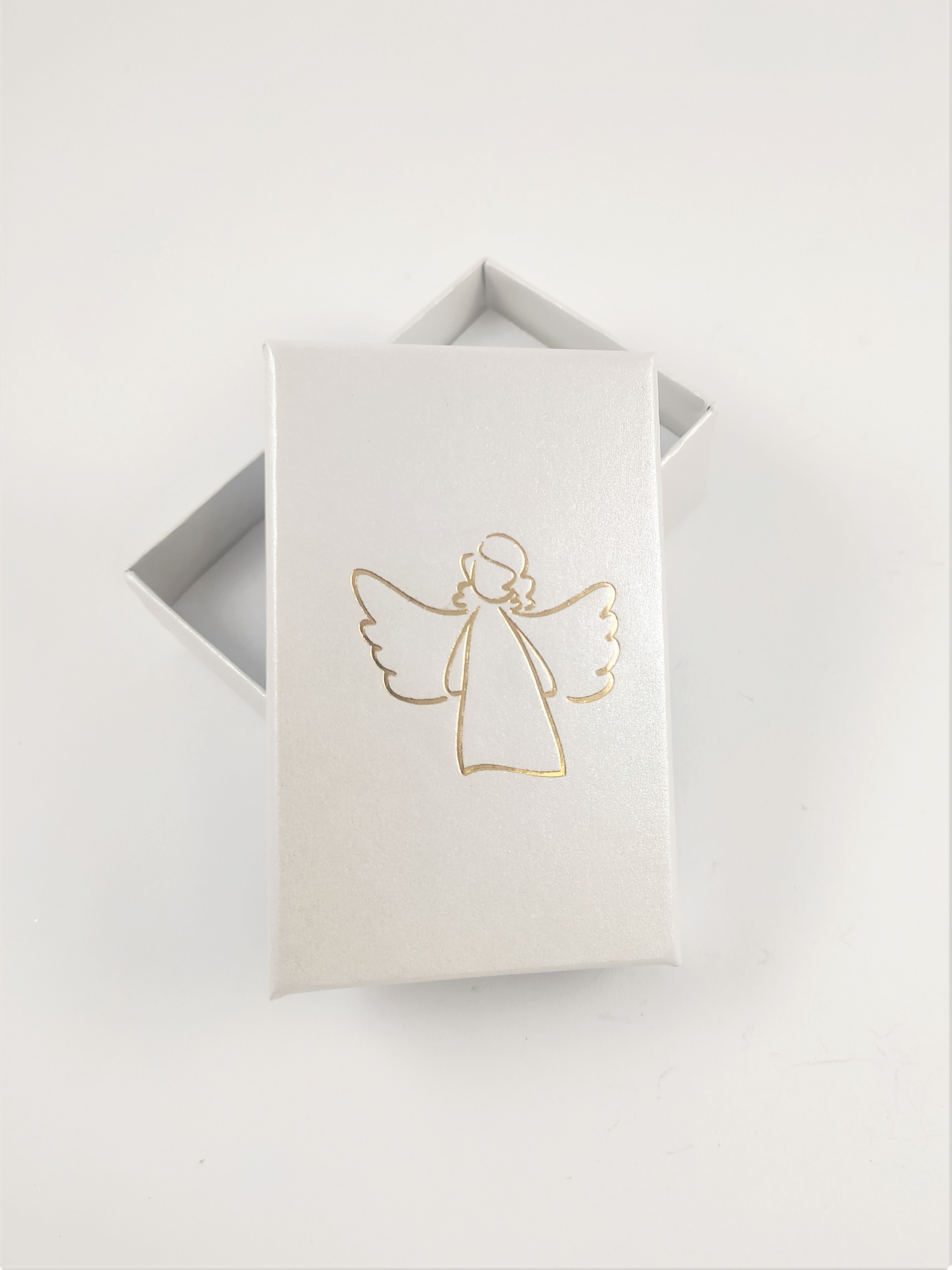 Krabička  se zlatým andílkem obdelníková