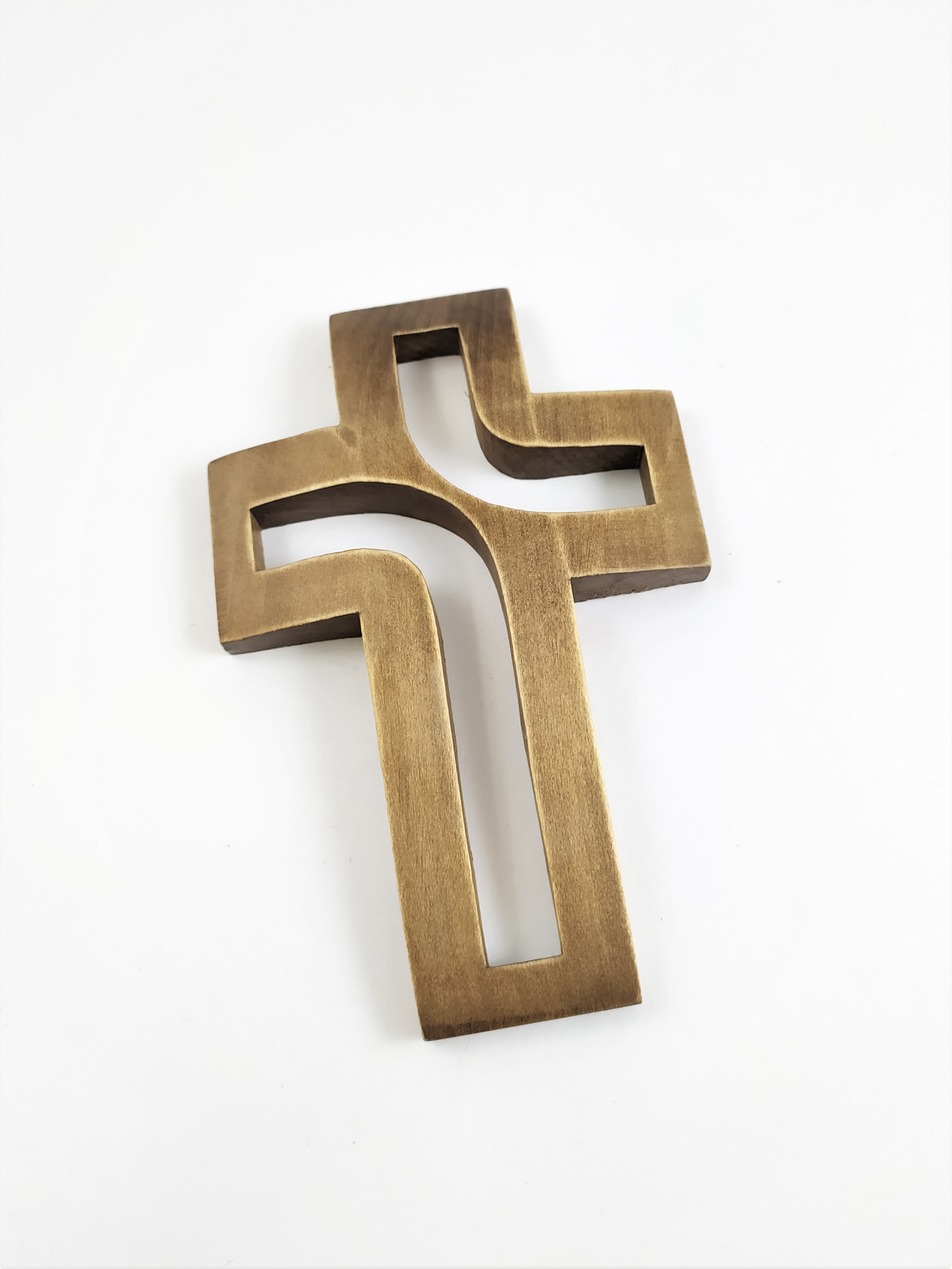 Kříž dřevěný menší tmavší moderní