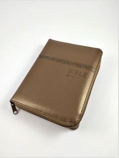 Bible ekumenická malá bronzová, zip