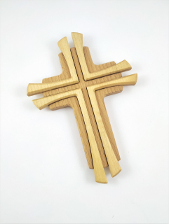Dřevěný kříž skládaný  22 x 15 cm