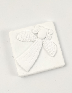 Mýdlo čtvercové - Anděl, ručně vyráběné, baleno dárkově v organz. pytlíčku