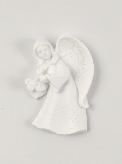 Mýdlo Anděl s nástrojem, ručně vyráběné, baleno dárkově v organz. pytlíčku