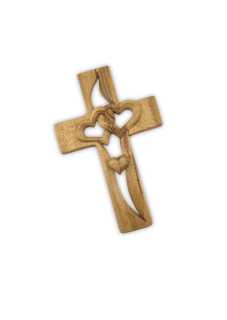 Kříž Propletená srce, malý, 10 x 15,5 cm