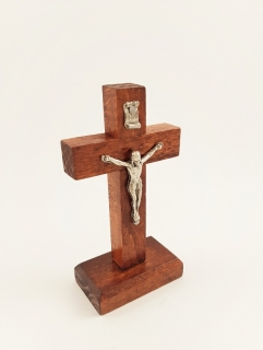 Křížek na postavení - tmavý, malý 5,5 x 10 cm