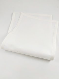 Křestní rouška bavlněná bílá s jednoduchým lemem